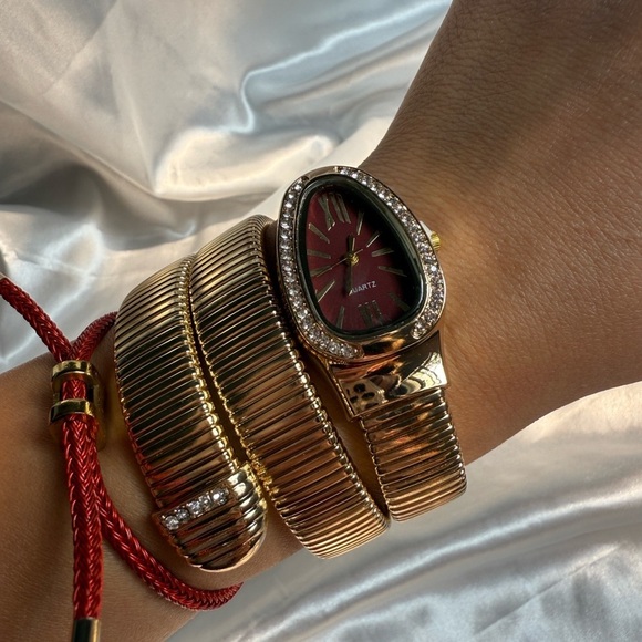 Classic Serpenti serpent Gold and wine red Women\'s  Watch main image 6